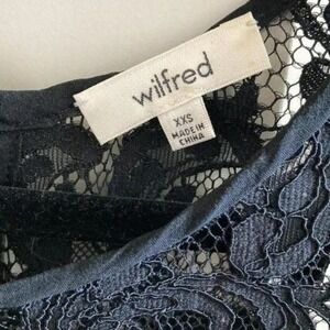 Wilfred Black Lace Sleeveless Tank Top XXS